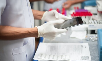 a doctor speaking to patient